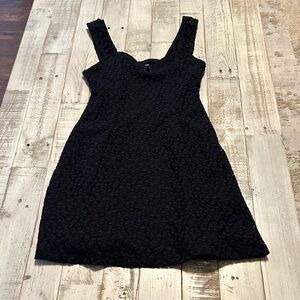 Aeropostale Black Textured Mini Dress